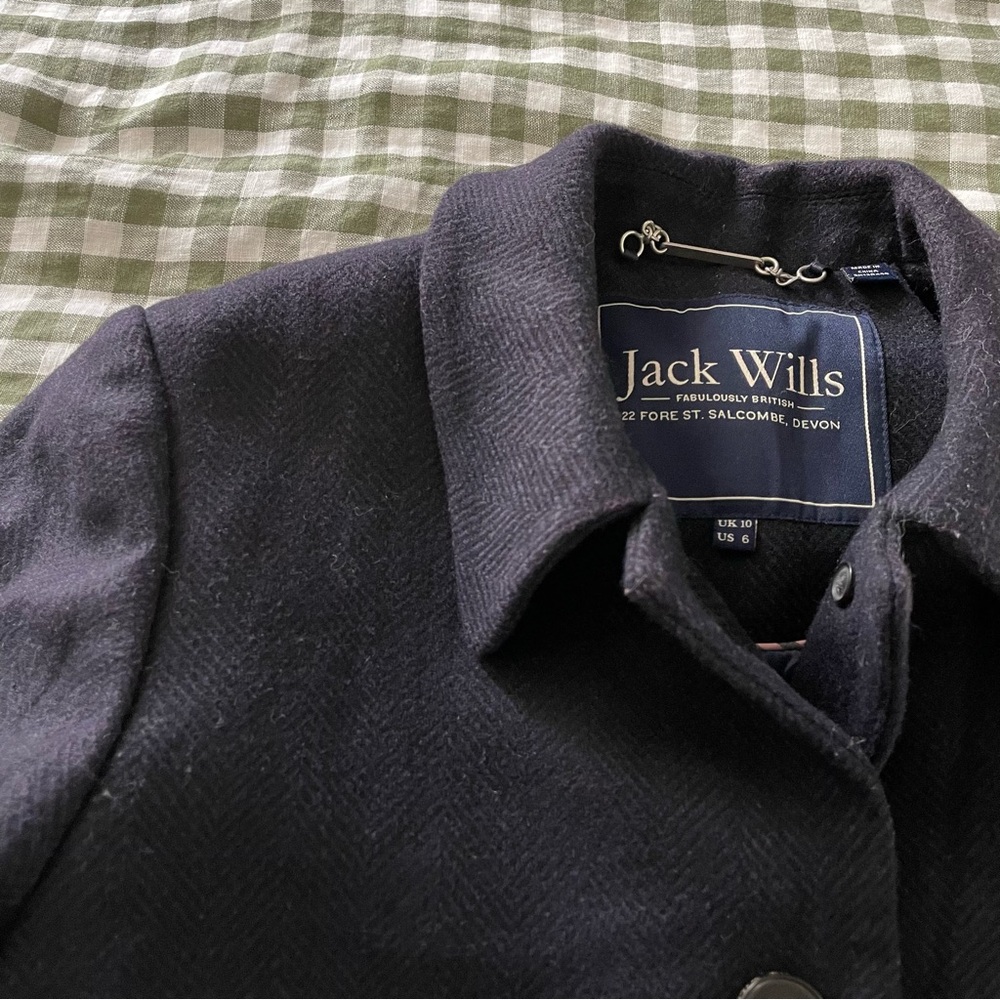 Jack Wills Navy Peacoat Size 6 - Picture 3 of 7